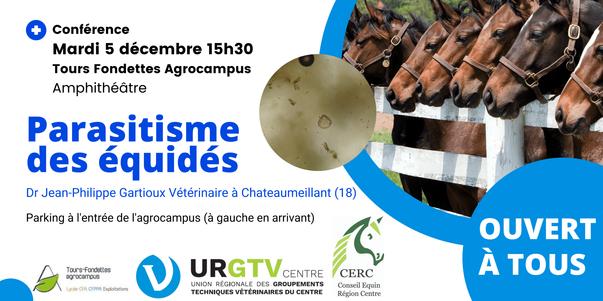 Conférence  Parasitisme des équidés