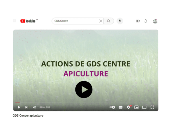 Action GDS Centre En Vidéo Apiculture YOUTUBE