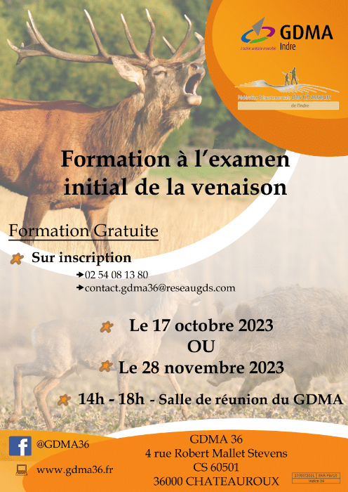 Formation à l'examen initial de la venaison